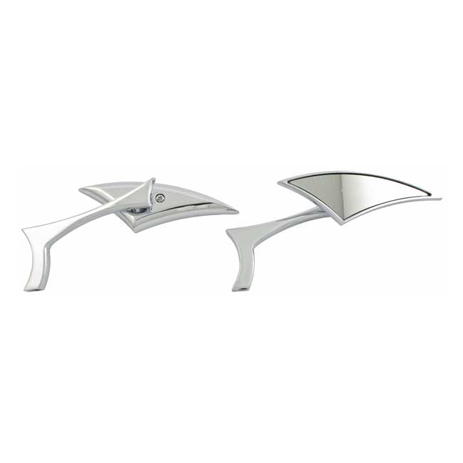 Indiana Chopper Mirror Set. Chrome Mirrors Mcs