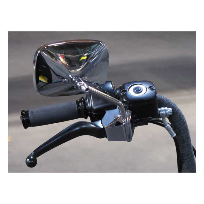 96 Up Right Side Mirror Adapter. Chrome Mirrors Adapters Mcs