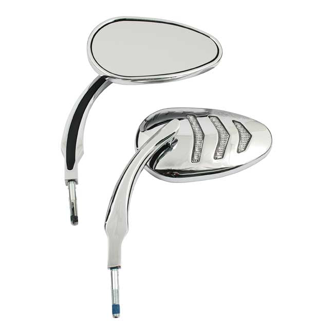 Led Billet Turn Signal Mirror Set. Chrome Mirrors With Turnsignals Mcs