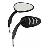 Led Billet Turn Signal Mirror Set. Black Mirrors With Turnsignals Mcs