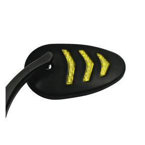 Led Billet Turn Signal Mirror Set. Black Mirrors With Turnsignals Mcs