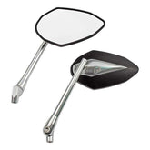 ''Double Deuce'' Mirror Set. Black/Chr. Head & Silver Alu Stem Mirrors Mcs