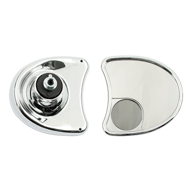 Touring Fairing Mount Mirror Kit. Dual Vision, Chrome Mirrors Mcs