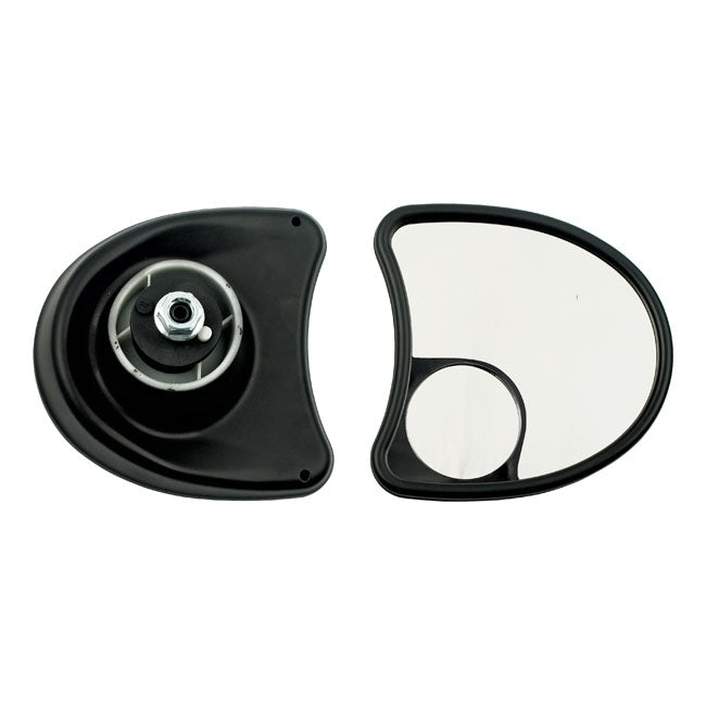 Touring Fairing Mount Mirror Kit. Dual Vision, Black Mirrors Mcs