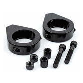 Smooth Edge Fork Mount Clamp Kit. 39mm. Black Turn Signals Mounts Mcs