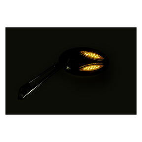 Cateye Led Turn Signal Mirror Set. Chrome Mirrors With Turnsignals Mcs