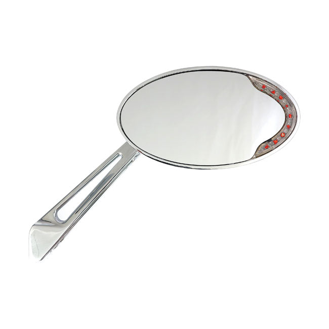 Cateye Led Turn Signal Mirror Set. Chrome Mirrors With Turnsignals Mcs