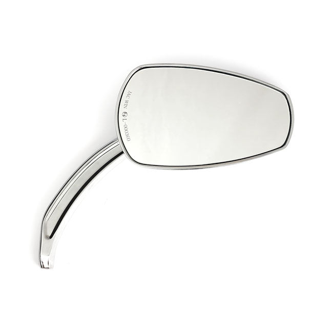 Slipstream Mirror Set. Curved Stem, Chrome Mirrors Mcs