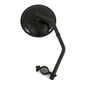 Reproduction Sidevalve Mirror. Black, Long Stem Mirrors Samwel
