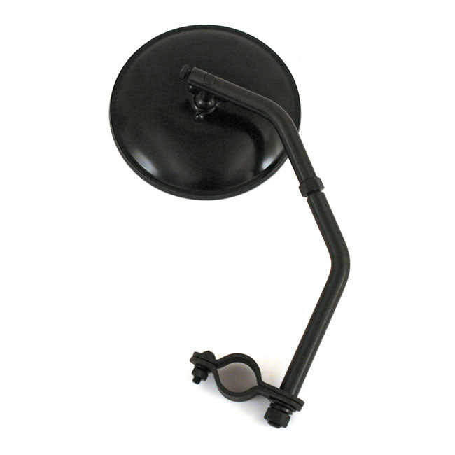 Reproduction Sidevalve Mirror. Black, Long Stem Mirrors Samwel