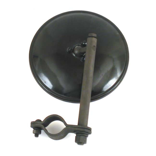 Reproduction Sidevalve Mirror. Black, Long Stem Mirrors Samwel