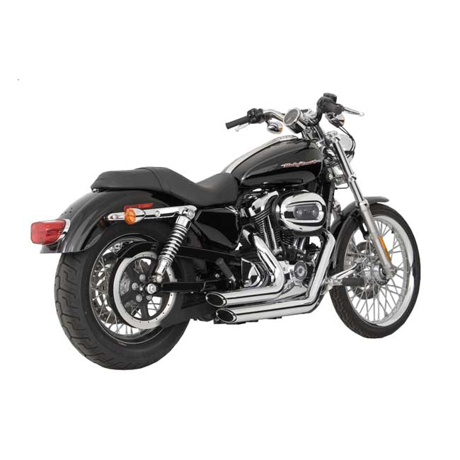 Vance & Hines Shortshots Staggered Exhaust, Chrome - 04-13 Sportster Full Exhaust System Vance & Hines
