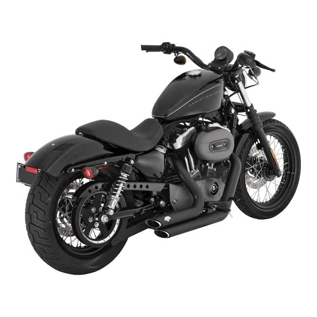 Vance & Hines, 2-1/2" shortshots staggered exh. black Full Exhaust System Vance & Hines