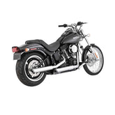 Vance & Hines Slip-On Twin Slash 3", Chrome - 91-09 Softail (Standard/Heritage) Exhaust Slip-Ons And Mufflers Vance & Hines