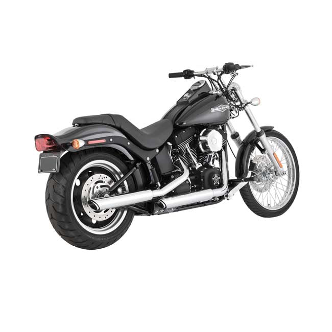 Vance & Hines Slip-On Twin Slash 3", Chrome - 91-09 Softail (Standard/Heritage) Exhaust Slip-Ons And Mufflers Vance & Hines