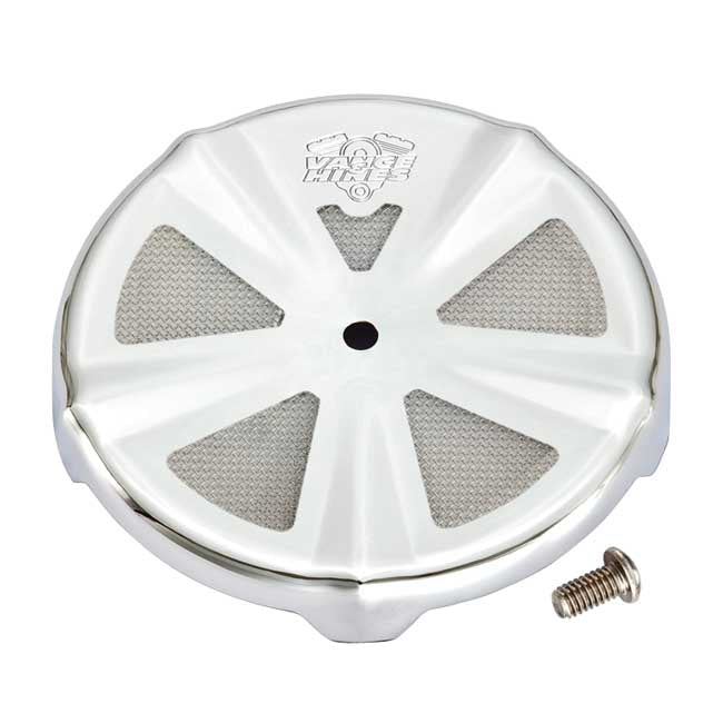 Vance & Hines VO2 Skullcap Crown Air Cleaner Cover, Chrome Air Cleaner Cover Vance & Hines