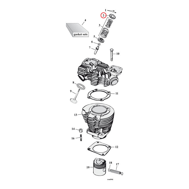 Upper Valve Spring Collar Set. Steel. Std Valves Collars Mcs