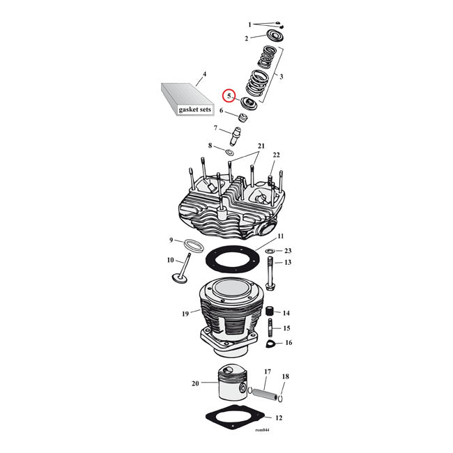 Lower Valve Spring Collar Set. Steel. Std Valves Collars Mcs