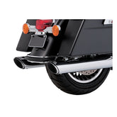 Vance & Hines Slip-On Twin Slash Round, Chrome - 17+ Touring Exhaust Slip-Ons And Mufflers Vance & Hines