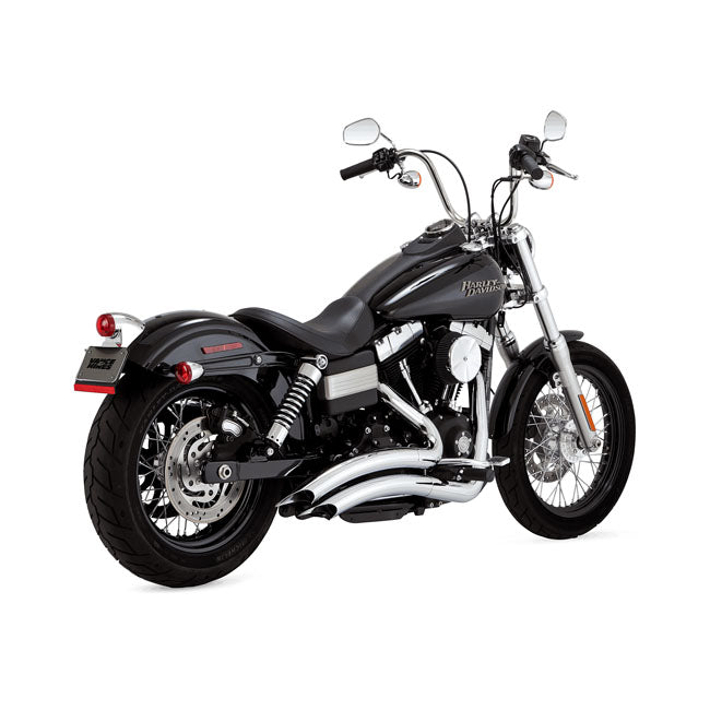 Vance & Hines Big Radius Exhaust, Chrome - 06-09 Dyna Full Exhaust System Vance & Hines