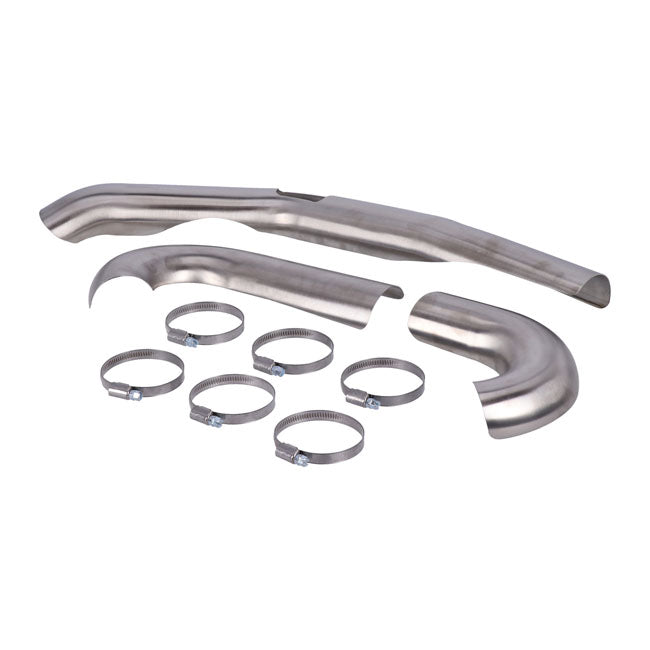 Zard, header heat shield set. Polished Full Exhaust System Zard