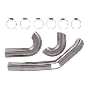 Zard, header heat shield set. Polished Full Exhaust System Zard
