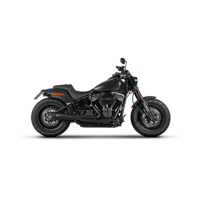 Zard, M8 Softail 2-1 Short Cone exhaust system. Black Full Exhaust System Zard