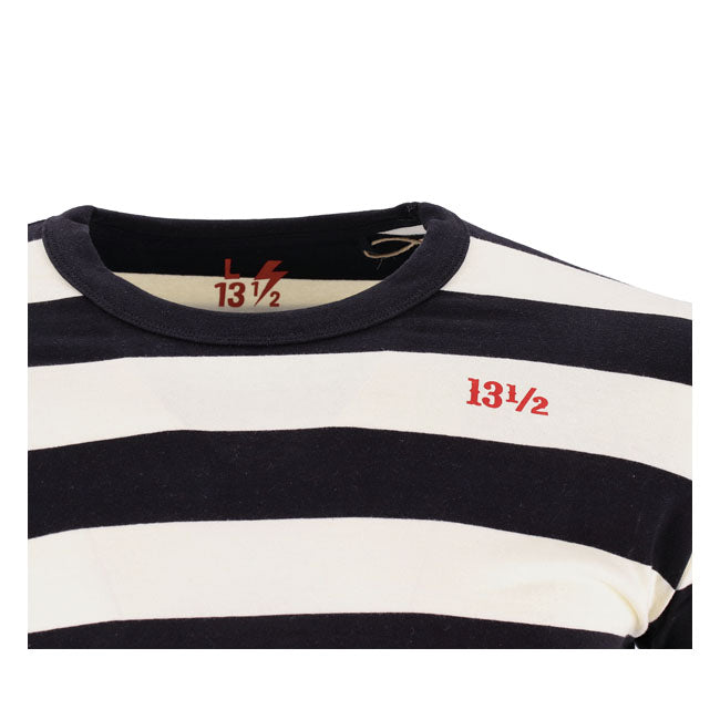13 1/2 Behind Bars Long Sleeve, Black/White T-Shirt Long Sleeve 13 And A Half Company