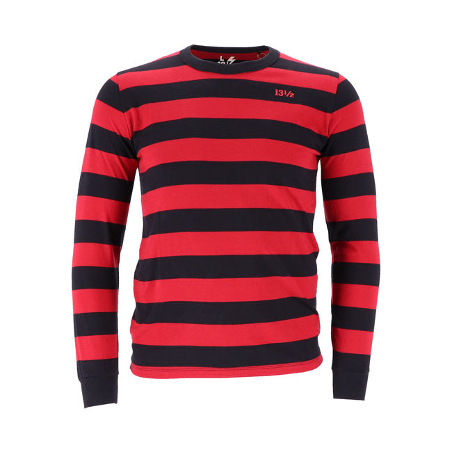 13 1/2 Behind Bars Long Sleeve, Red/Black T-Shirt Long Sleeve 13 And A Half Company S