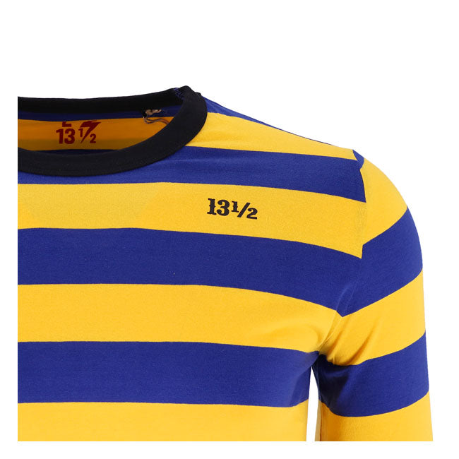 13 1/2 Behind Bars Long Sleeve, Yellow/Blue T-Shirt Long Sleeve 13 And A Half Company