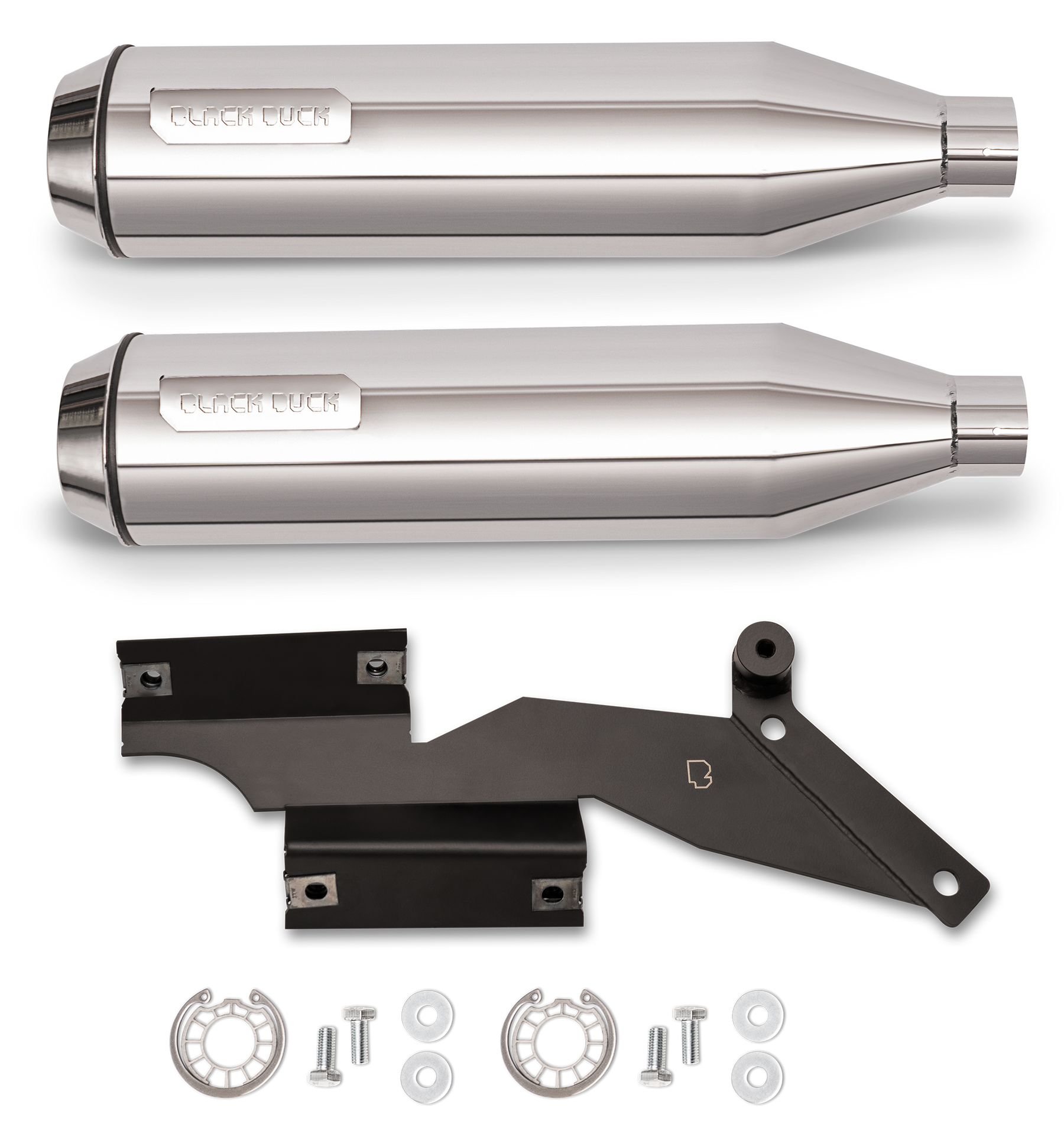 Bd Bombardier Slip On Chrome St18 24 E5 Slip-On & Muffler Black Duck Parts Default Title