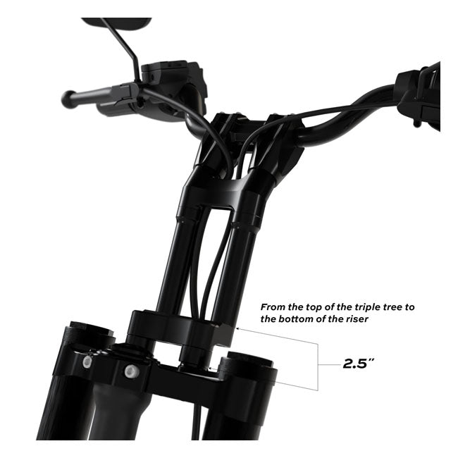 Kraus Motor Co. Raptor 1-1/2" Pull Back Plate - Touring Triple Trees Top Plates Kraus Motor Co.