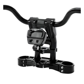 Kraus Motor Co. Bully ST Pro Kit - 22+ FXLRST Riser And Speedo Top Clamp Set Kraus Motor Co. Black 8"