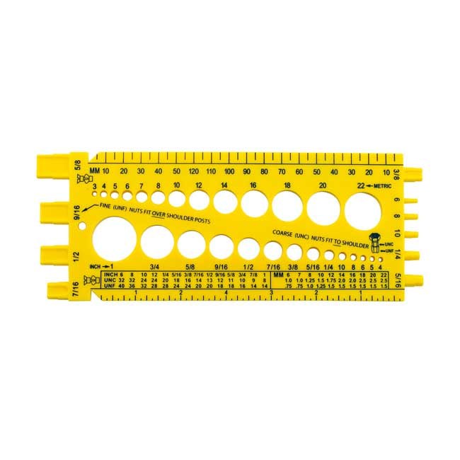 Motorcycle Storehouse, ''Size It'' Bolt & Nut Gauge Tool Mcs