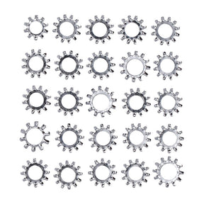 Chrome External Lockwasher, #12 25 Pack