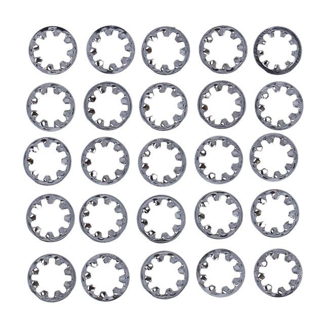 Chrome Ext. Lockwasher, #12 25 Pack