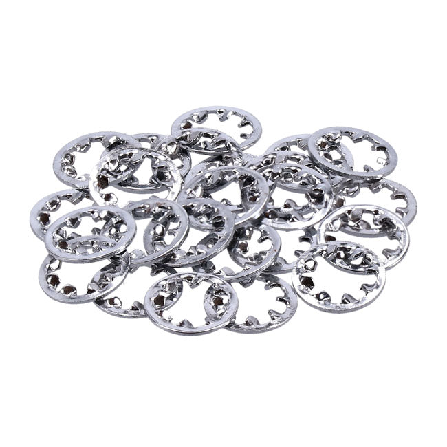Chrome Ext. Lockwasher, #12 25 Pack