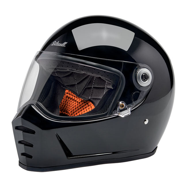 Biltwell Lane Splitter Helmet, Gloss Black Helmets Biltwell XS
