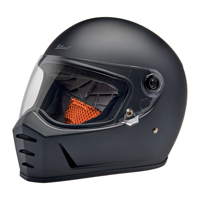 Biltwell Lane Splitter Helmet, Flat Black Helmets Biltwell XS