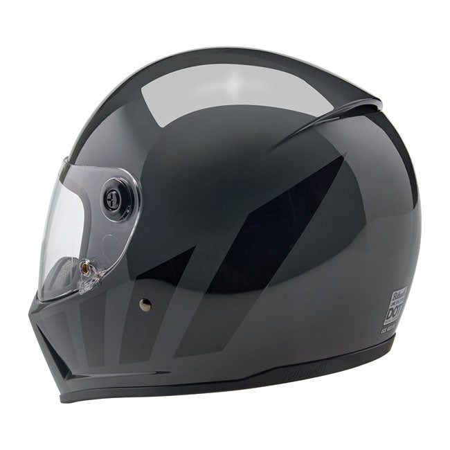 Biltwell Lane Splitter helmet grey inertia Helmets Biltwell