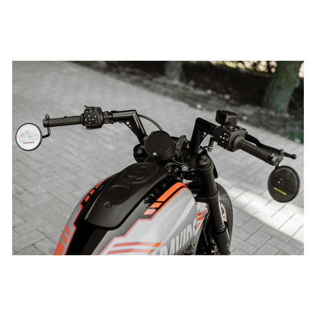 Killer Custom, 1 1/2" Sporty Ape Handlebar. Black Handlebars Killer Custom
