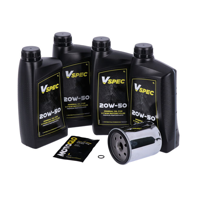 Mcs, Engine Oil Service Kit. Chrome. 4 L. 20 W50 Mineral OILS Mcs