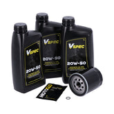 Motorcycle Storehouse MCS Engine Oil Service Kit 20W50 Synthetic OILS Mcs