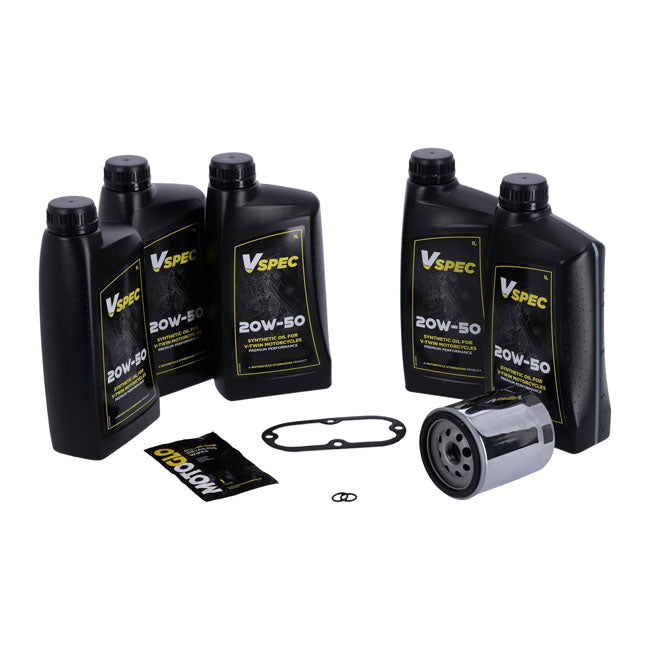 Mcs, ''Big Oil'' Service Kit. Full Synthetic. Chrome Filter OILS Mcs