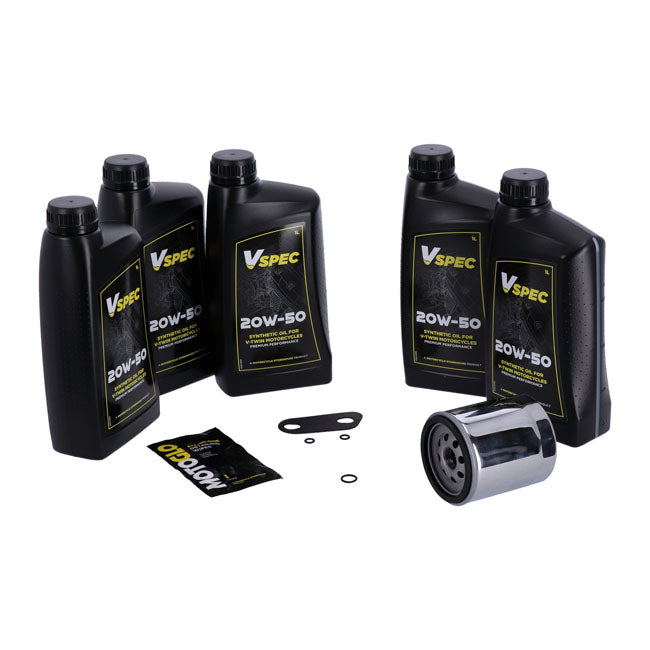 Mcs, ''Big Oil'' Service Kit. Full Synthetic. Chrome Filter OILS Mcs