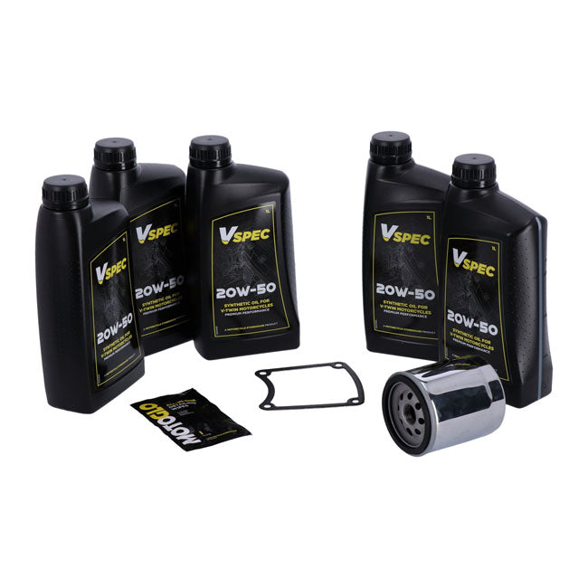 Mcs, ''Big Oil'' Service Kit. Full Synthetic. Chrome Filter OILS Mcs