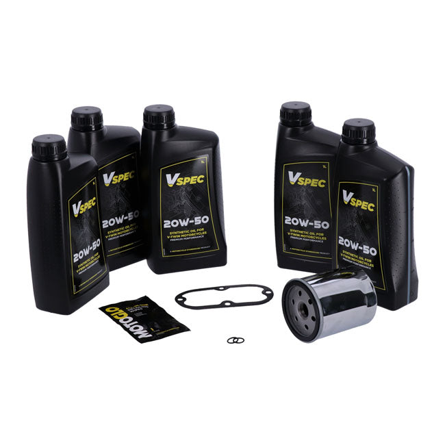 Mcs, ''Big Oil'' Service Kit. Full Synthetic. Chrome Filter OILS Mcs