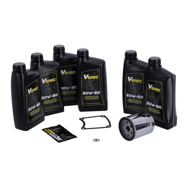Mcs, ''Big Oil'' Service Kit. Full Synthetic. Chrome Filter OILS Mcs