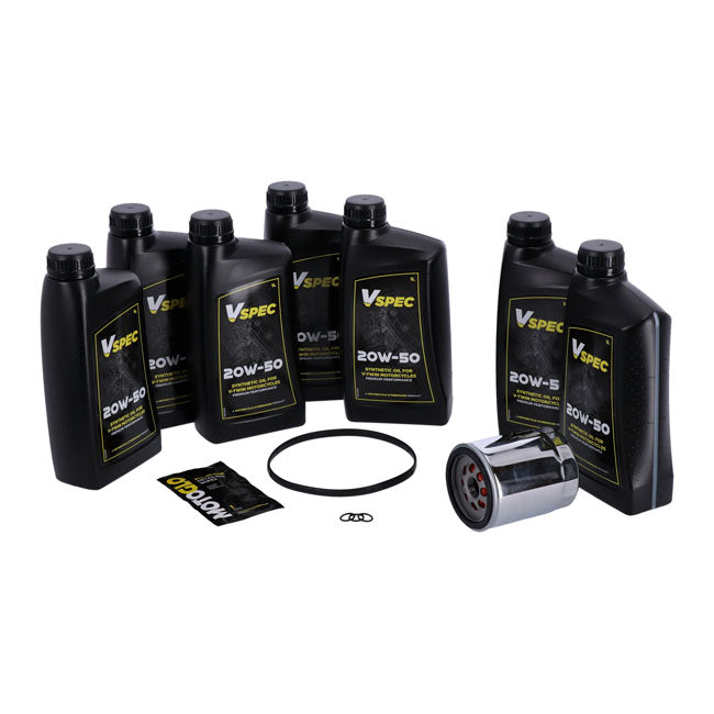 Mcs, ''Big Oil'' Service Kit. Full Synthetic. Chrome Filter OILS Mcs