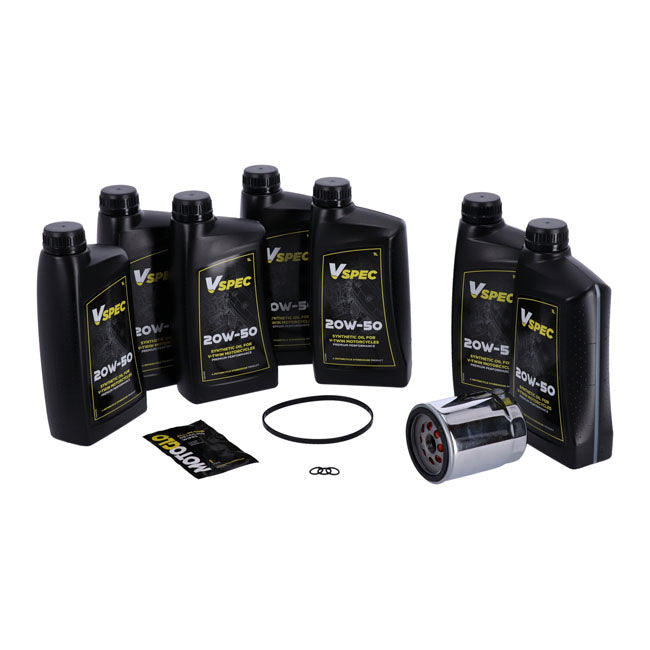 Mcs, ''Big Oil'' Service Kit. Full Synthetic. Chrome Filter OILS Mcs